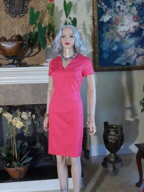 Carolina Herrera New York Pink Sheath Dress Size 6